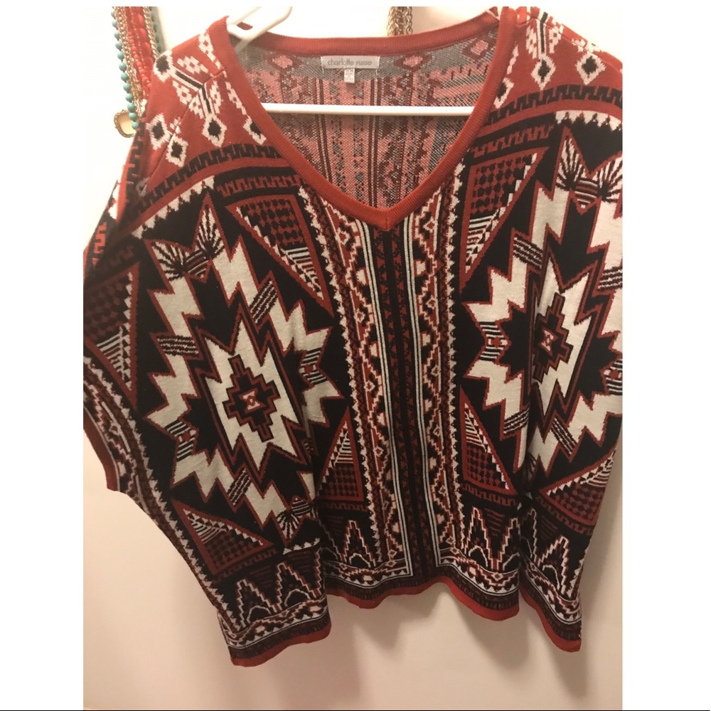 Orange and Blue Aztec Tunic